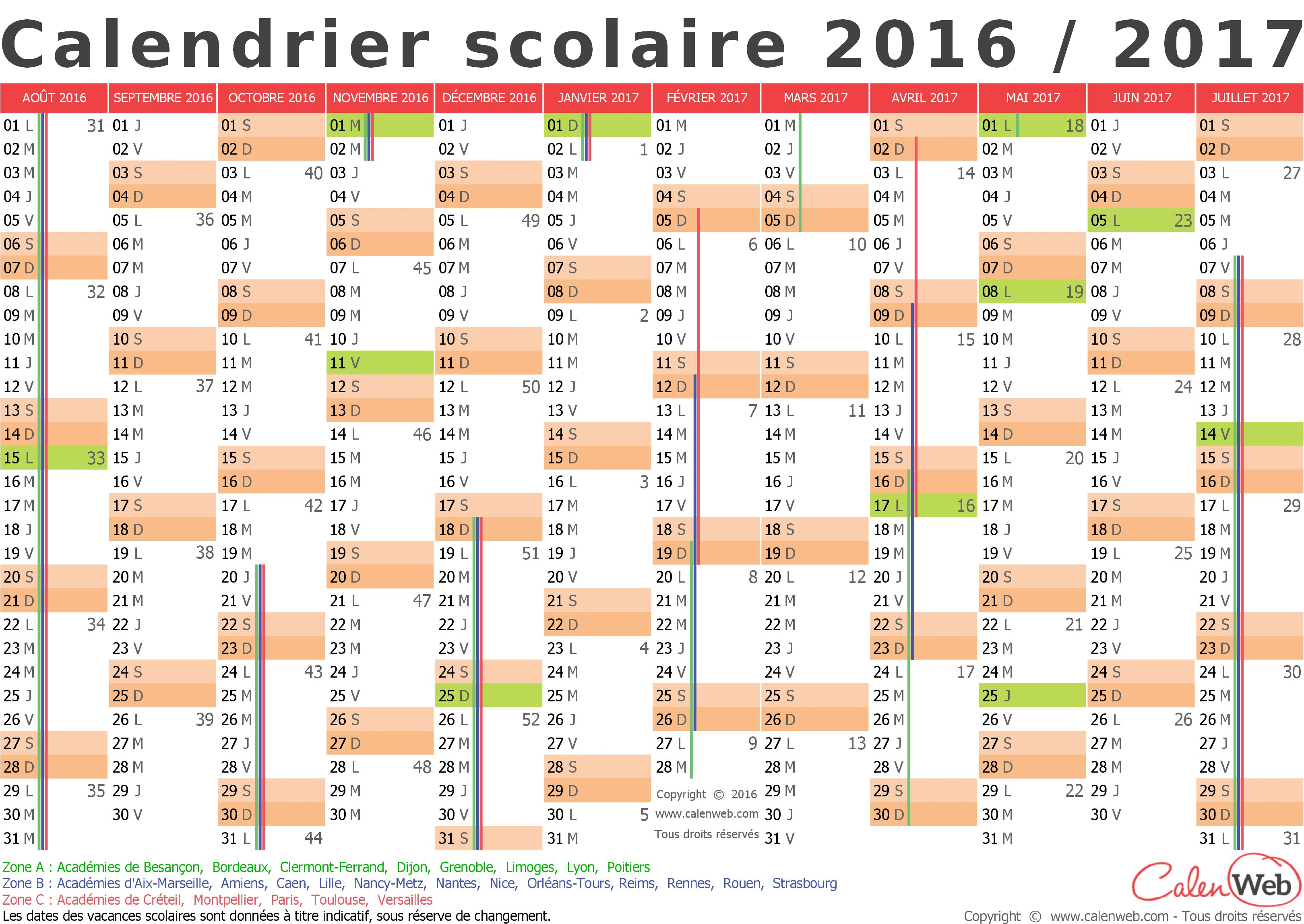 Les calendriers scolaires Initiatives Calendriers et Voeux