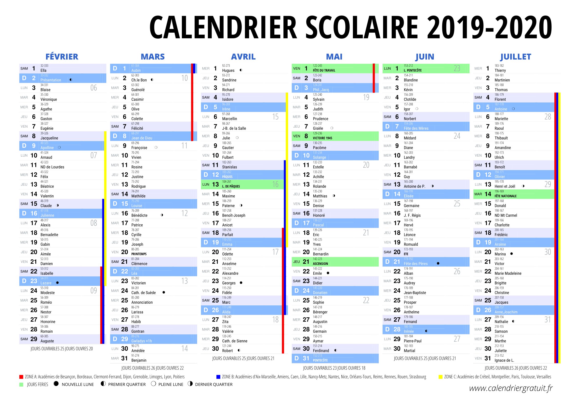 Page De Garde Calendrier 2019 2020