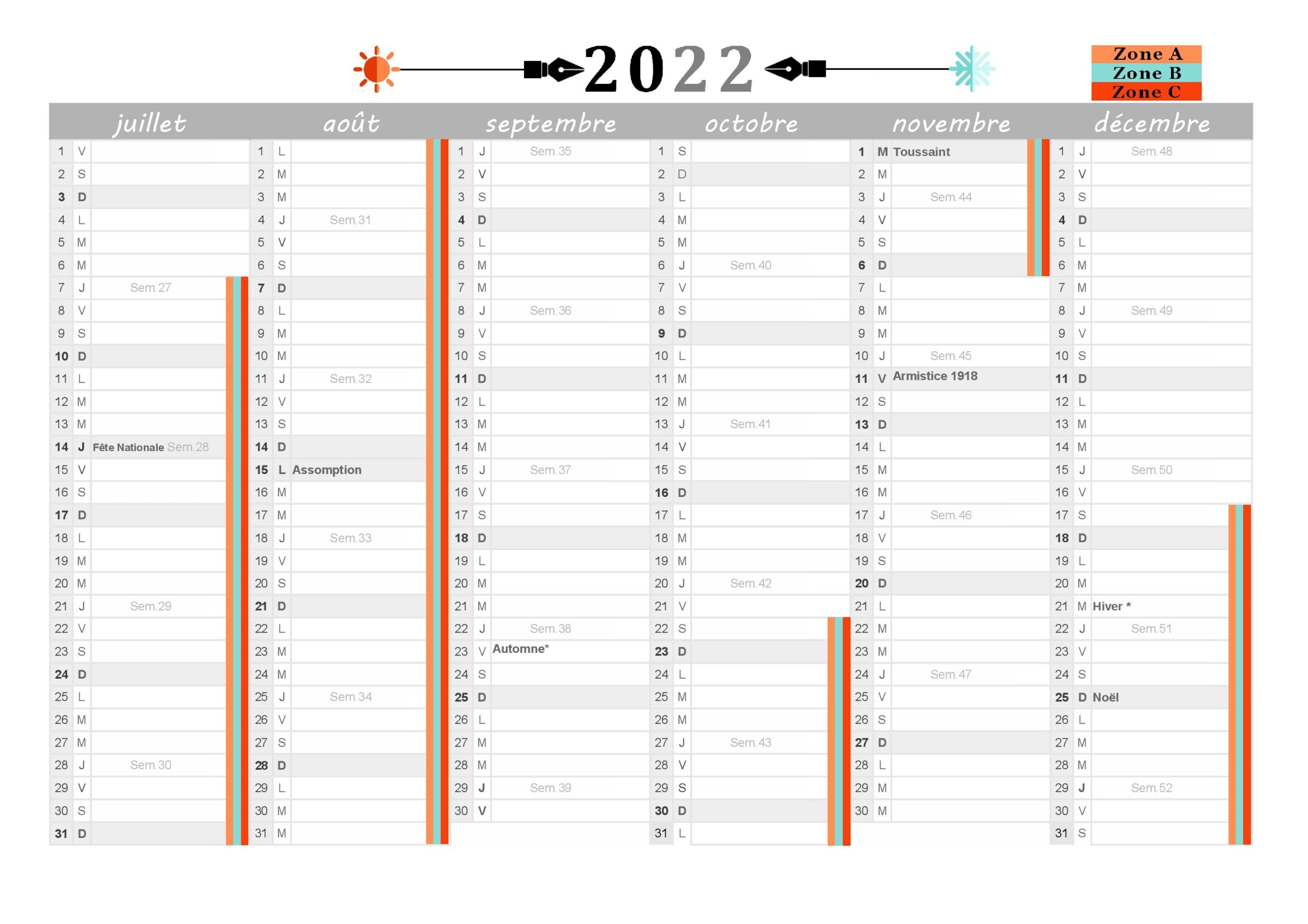 Calendrier Mensuel 2023 Gratuit à Imprimer Avec Vacances Scolaires Calendrier De 2022 Avec Vacances Scolaires À Imprimer Au Format Pdf A4