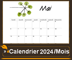Calendrier du mois de mars 2024 à imprimer