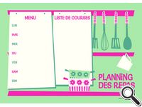 Image Fig 9 : modèle planning de repas de la semaine.