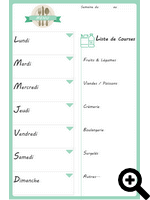 menu pour la semaine à imprimer vierge - planning n°3.
