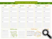 menu pour la semaine à imprimer vierge - planning n°1.
