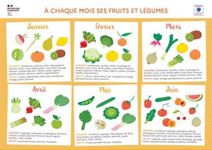 Calendrier saisonnier des fruits et légumes - Partie 1