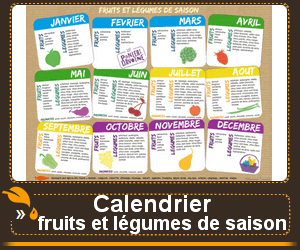 Calendrier des fruits et légumes de saison gratuit en PDF.