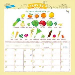 Le calendrier de fruits et légumes de saison de janvier.