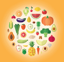 Illustration Fruits et Légumes