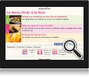 Screenshot du menu de la semaine sur isaveurs.com.