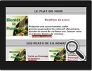 Screenshot du menu de la semaine sur lalistedecourses.com.