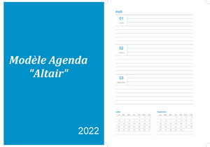 Organisation : agenda aout 2022 à imprimer - Altair