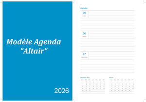 Altair PDF gratuit - Agenda de janvier 2026 à imprimer.