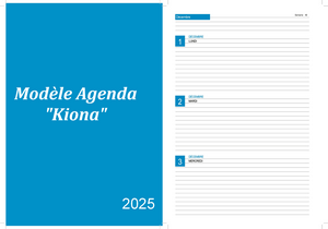 Kiona PDF gratuit - Agenda de décembre 2025 à imprimer.
