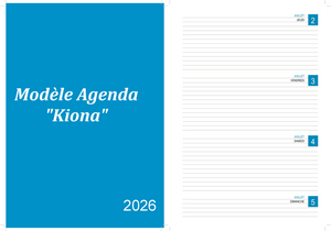 Kiona PDF gratuit - Agenda de juillet 2026 à imprimer.