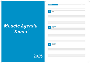 Kiona PDF gratuit - Agenda de septembre 2025 à imprimer.