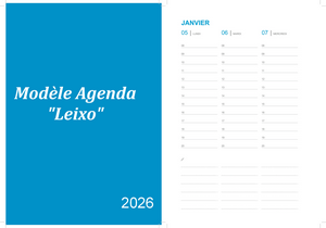 Leixo PDF gratuit - Agenda de janvier 2026 à imprimer.