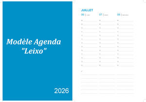 Leixo PDF gratuit - Agenda de juillet 2026 à imprimer.