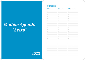 agenda hebdomadaire octobre 2023 à imprimer - Leixo