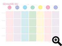 planificateur de semaine coloré à imprimer