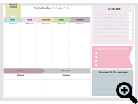 Semainier (planificateur de semaine) à imprimer