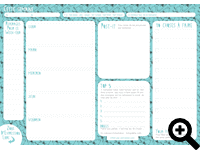 Planning hebdomadaire avec to do list