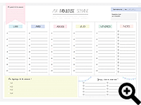 Planification hebdomadaire à imprimer.