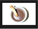 Screenshot mousse chocolat dans un bol avec un biscuit recette-dessert.com